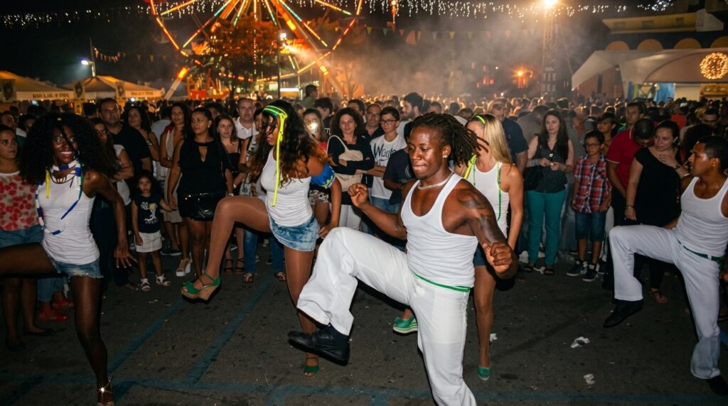 Ballerine brasiliane per eventi in Puglia: spettacoli di samba, batucada e show ispirati al Carnevale di Rio per matrimoni, eventi aziendali, locali e serate a tema. Costumi artigianali, coreografie professionali e coinvolgimento del pubblico per trasformare ogni occasione in un'esperienza indimenticabile. Team da 2 a 8 ballerine, spettacoli da 20 a 40 minuti,