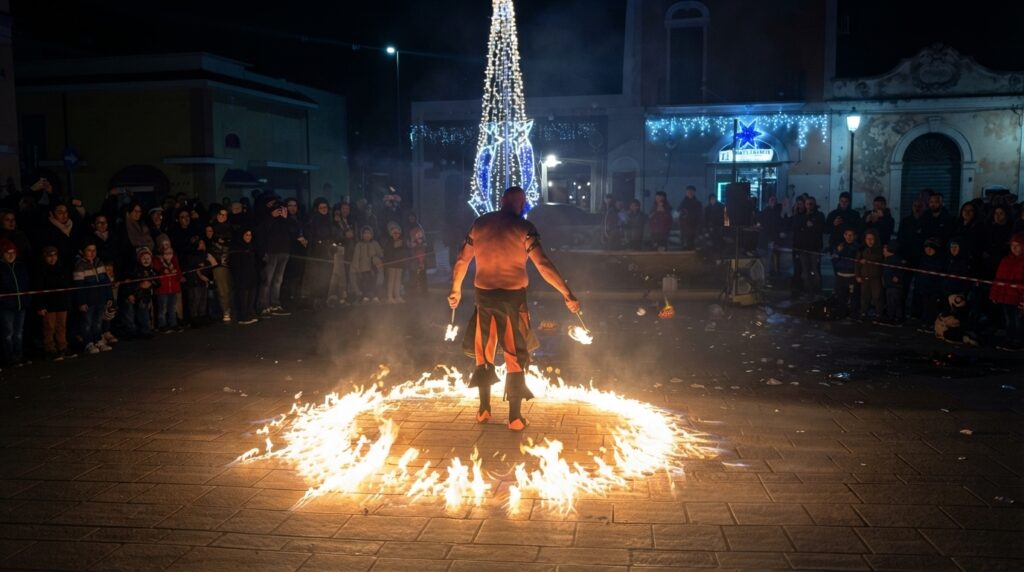 Il Fachiro in Puglia: spettacoli mozzafiato di arte di strada
Scopri il fascino del Fachiro, l'artista di strada capace di camminare su chiodi e carboni ardenti, mangiare fiamme e ingoiare lame senza ferirsi. Spettacoli unici con lingue di fuoco e serpenti esotici, perfetti per fiere, sagre, eventi estivi e feste private. Un'esperienza indimenticabile che incanta il pubblico di ogni età!