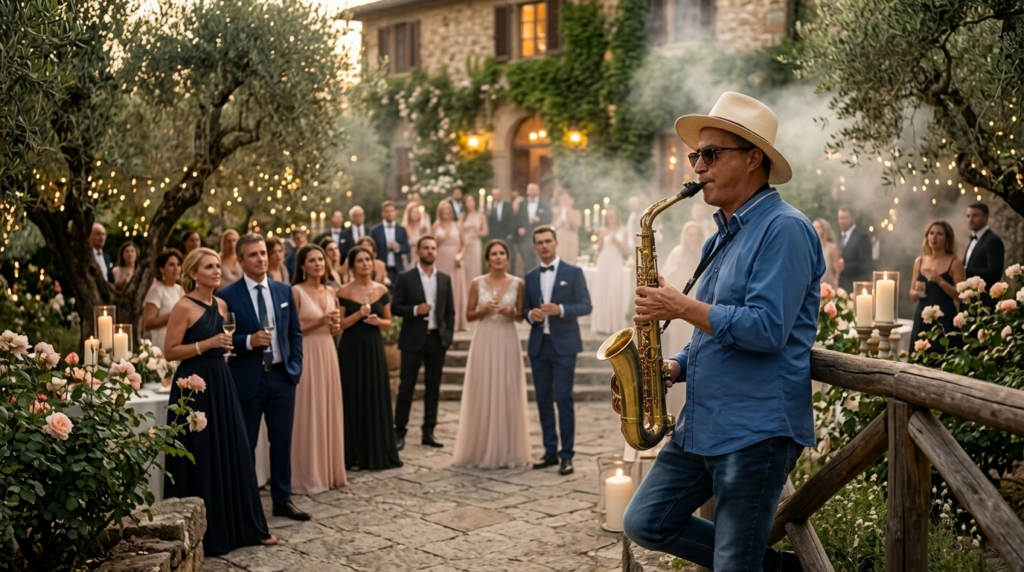 Musica Matrimonio Lecce - Sassofonista
Rendi il tuo matrimonio indimenticabile con Lecce Sassofonista, sassofonista professionista a Lecce. Offriamo intrattenimento musicale personalizzato per matrimoni in Puglia, Basilicata e Calabria, con una varietà di formazioni da duo a quintetto. La nostra musica dal vivo, unita a effetti speciali e animazione, renderà unico il tuo ricevimento, dalla cerimonia al taglio torta. Disponiamo anche di un servizio esclusivo di Serenata Evento, un'esperienza emozionante per la sposa. Contattaci per un matrimonio elegante e su misura, con musica che riflette i tuoi desideri.