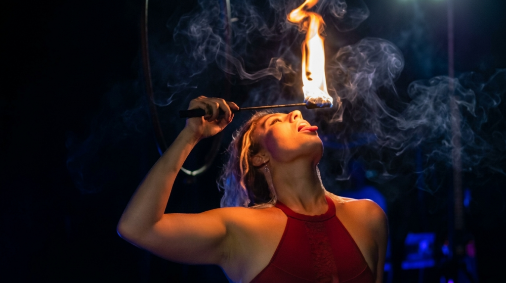 In Puglia Spettacolo fuoco, sputafuoco, mangiafuoco, danza del fuoco, giocoleria fuoco.